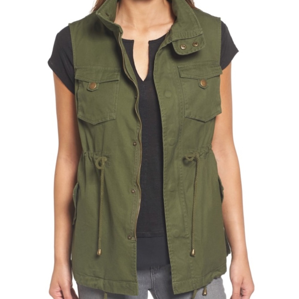Pleione Cotton Twill Army Vest